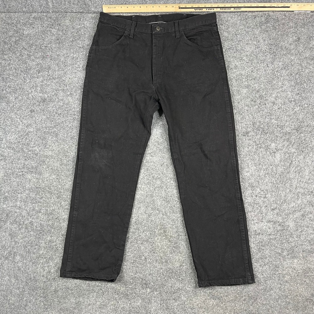 Rustler Jeans Mens Size 36x29 Black Regular Fit Straight Leg Denim Workwear